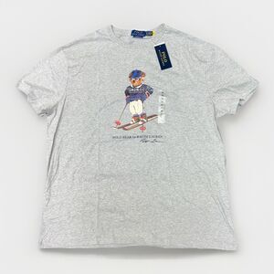 Polo Bear by Ralph Lauren Skiing Teddy Gray Crew Men's T-Shirt Size XL
